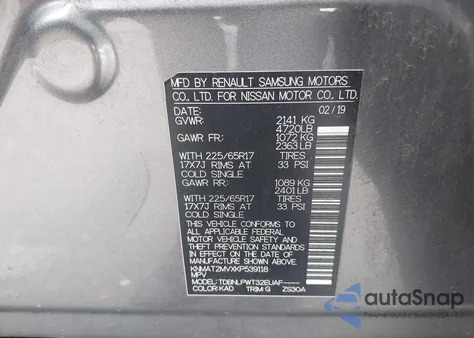 2019 Nissan Rogue S from USA, damaged, VIN KNMAT2MVXKP539118